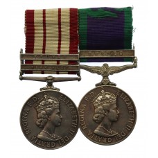 Naval General Service Medal (Clasps - Near East, Brunei) and Campaign Service Medal (Clasp - Borneo) - A.A.1. B. Mills, Royal Navy