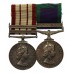 Naval General Service Medal (Clasps - Near East, Brunei) and Campaign Service Medal (Clasp - Borneo) - A.A.1. B. Mills, Royal Navy