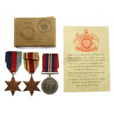 WW2 Corinth Canal Casualty Medal Group of Three with Box of Issue