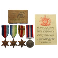 WW2 HMS Welshman Casualty Medal Group of Four - Leading Seaman T.J. Cornelius, Royal Navy - K.I.A. 1/2/1943