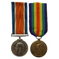 WW1 British War & Victory Medal Pair - Pte. A. Lawson, Royal 