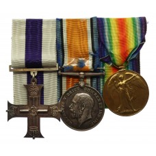 WW1 Trench Raider's Military Cross Medal Group of Three - Lieut. H.E. Wyatt, Worcestershire Regiment