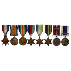 WW1 1914-15 Star Trio, WW2 Mentioned in Despatches and Royal Navy