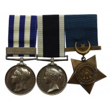 Egypt Medal (Clasp - Alexandria 11th July) and Royal Navy Long Se