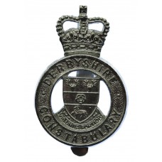 Derbyshire Constabulary Cap Badge - Queen's Crown