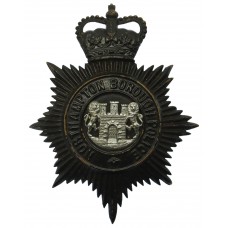 Northampton Borough Police Night Helmet Plate - Queen's Crown