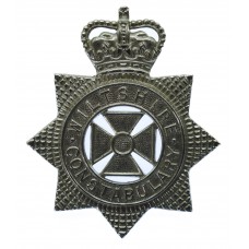 Wiltshire Constabulary Small Star Helmet Plate/Cap Badge - Queen's Crown