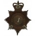 Somersetshire Constabulary Night Helmet Plate - Queen's Crown