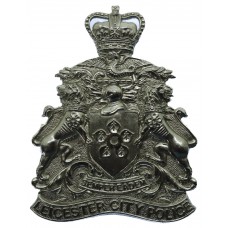 Leicester City Police Helmet Plate - Queen's Crown