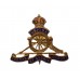 Royal Artillery Brass & Enamel Sweetheart Brooch - King's Crown