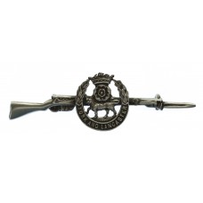 York & Lancaster Regiment Sterling Silver Rifle Sweetheart Brooch