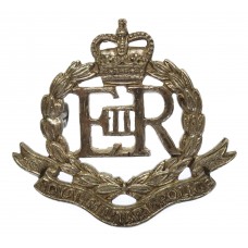 EIIR Royal Military Police (R.M.P.) Officer's Silvered Cap Badge