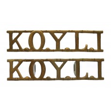 Pair of King's Own Yorkshire Light Infantry (K.O.Y.L.I.) Shoulder Titles