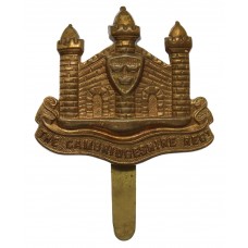 Cambridgeshire Regiment WW1 All Brass Economy Cap Badge