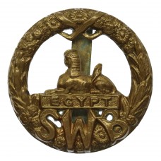 South Wales Borderers WW1 All Brass Economy Cap Badge