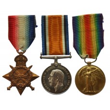 WW1 "Q" Ship "Wonganella" 1914-15 Star Medal Trio - Sto.1. G.A. Bridges, Royal Navy - Severely Wounded