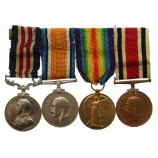 WW1 Military Medal, British War Medal, Victory Medal and Special Constabulary Long Service Medal Group of Four - Cpl. F.W. Adams, Royal Army Service Corps