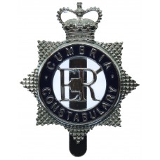 Cumbria Constabulary Enamelled Star Cap Badge - Queen's Crown