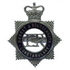 Dorset & Bournemouth Constabulary Senior Officer's Enamelled Cap Badge - Queen's Crown