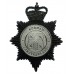 Durham Constabulary Black and Chrome Helmet Plate - Queen's Crown