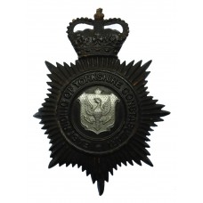 East Riding of Yorkshire Constabulary Night Helmet Plate - Queen'