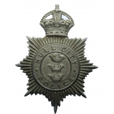 Hull City Police Helmet Plate - King's Crown