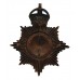 Cumberland & Westmoreland Constabulary Black Helmet Plate - King's Crown