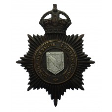 Cambridgeshire Constabulary Black Helmet Plate - King's Crown