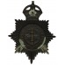 Worcestershire Constabulary (Worcestershire Police) Blackened Brass Helmet Plate - King's Crown