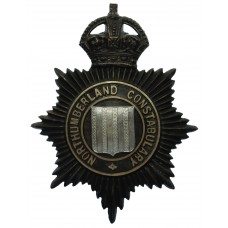 Northumberland Constabulary Night Helmet Plate - King's Crown