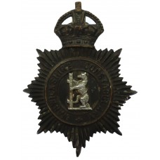 Warwickshire Constabulary Night Helmet Plate - King's Crown