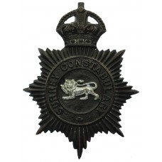 Surrey Constabulary Night Helmet Plate - King's Crown