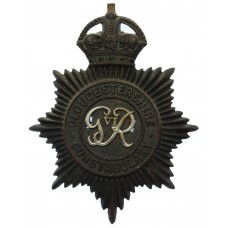 George VI Gloucestershire Constabulary Black Helmet Plate