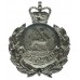 Glamorgan Constabulary Wreath Helmet Plate - Queen's Crown