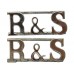 Pair of Ross & Sutherland Constabulary (R&S) Shoulder Titles