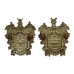 Pair of Blackpool Police White Metal Coat of Arms Collar Badges