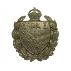 Norfolk Constabulary White Metal Collar Badge - King's Crown