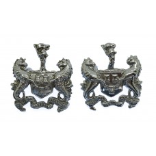 Pair of Newcastle-upon-Tyne City Police Chrome Collar Badges