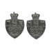 Pair of Teesside Constabulary Collar Badges - Queen's Crown