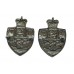 Pair of Teesside Constabulary Collar Badges - Queen's Crown