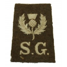 Scots Guards WW1 Cloth Shoulder Title