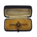 George V Royal Engineers 9 ct Gold & Enamel Sweetheart Brooch in Box