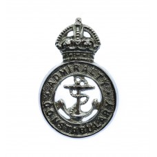 Admiralty Constabulary Chrome Collar Badge - King's Crown