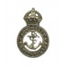 Admiralty Constabulary White Metal Collar Badge - King's Crown