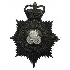 Lincolnshire Constabulary Night Helmet Plate - Queen's Crown