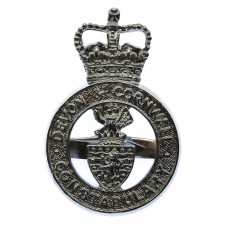 Devon & Cornwall Constabulary Cap Badge - Queen's Crown