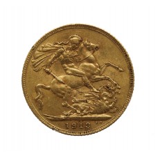 1913 George V 22ct Gold Sovereign Coin