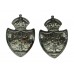 Pair of Worcestershire Constabulary Collar Badges - King's Crown