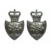 Pair of Worcestershire Constabulary Collar Badges - Queen's Crown