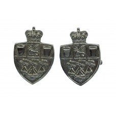 Pair of Teesside Constabulary Collar Badges - Queen's Crown